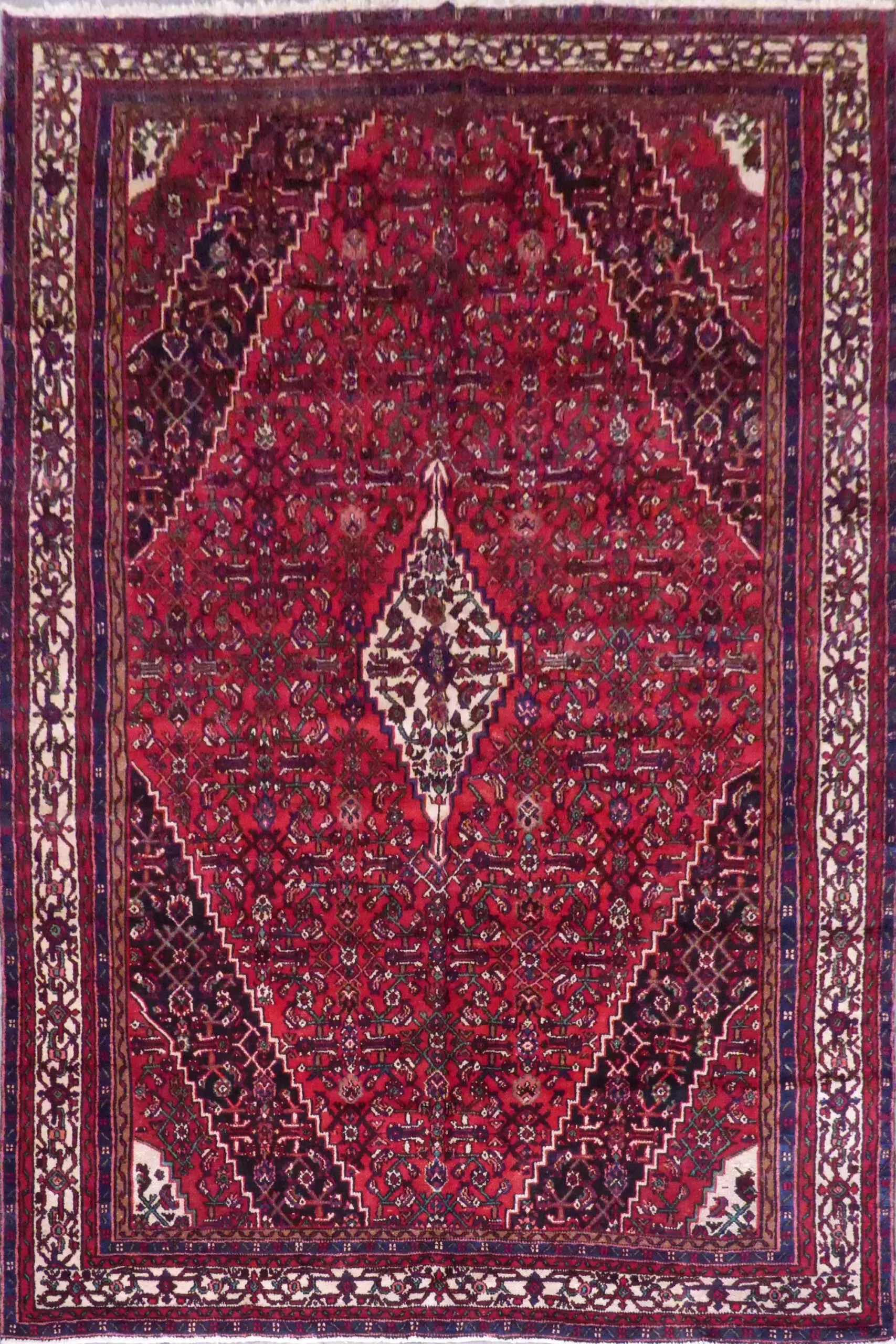 One Of The Kind Hand-Knotted Persian Wool Rug _ Luxurious Vintage Design, 8'3" x 12', Artisan Crafted